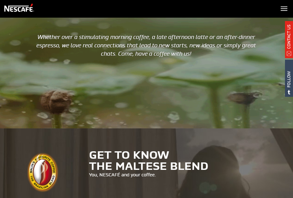 nescafe localised website